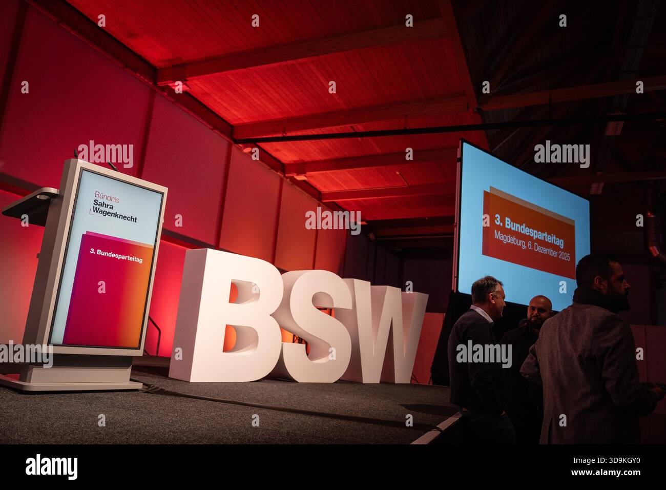 3. Bundesparteienkonferenz BSW – Allianz für soziale Gerechtigkeit und wirtschaftliche Vernunft – Allianz Sahra Wagenknecht in Magdeburg Stockfoto