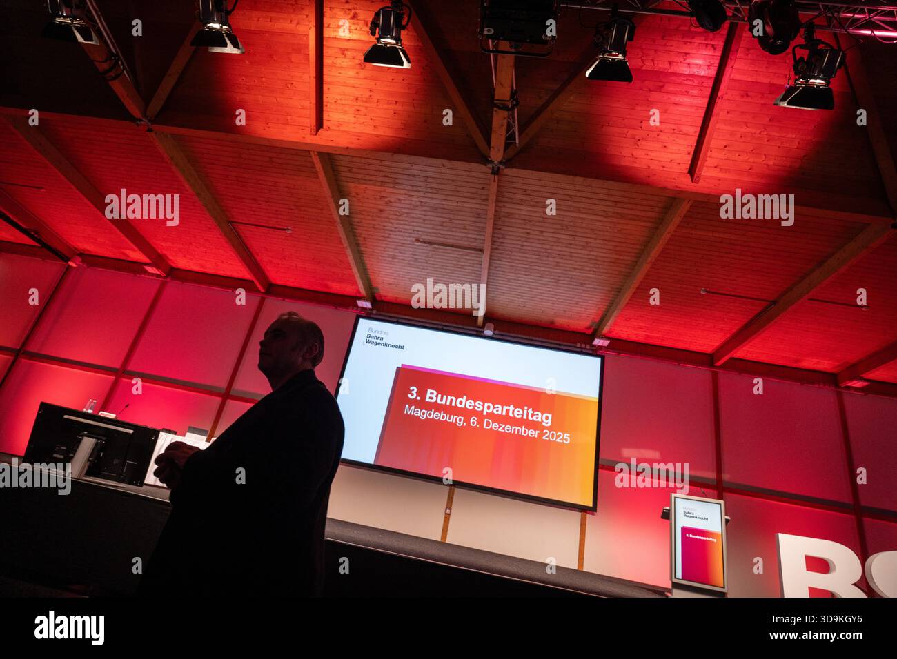 3. Bundesparteienkonferenz BSW – Allianz für soziale Gerechtigkeit und wirtschaftliche Vernunft – Allianz Sahra Wagenknecht in Magdeburg Stockfoto