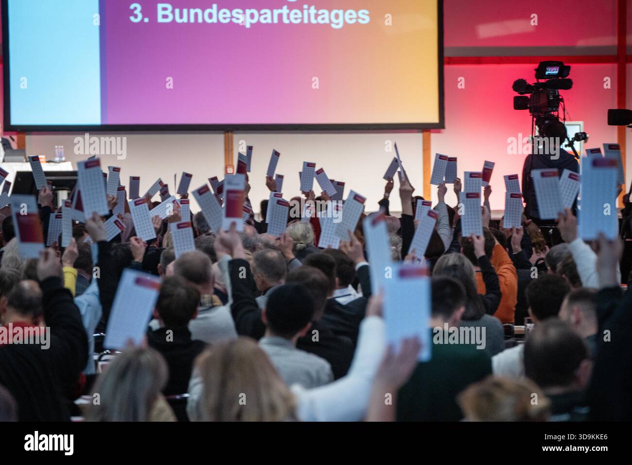 Bundesparteienkonferenz BSW – Allianz für soziale Gerechtigkeit und wirtschaftliche Vernunft – Allianz Sahra Wagenknecht in Magdeburg Stockfoto