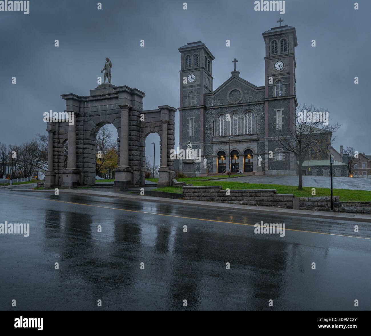 Vormittagsblick auf die Basilika Saint John’s, Neufundland und Labrador, Kanada Stockfoto