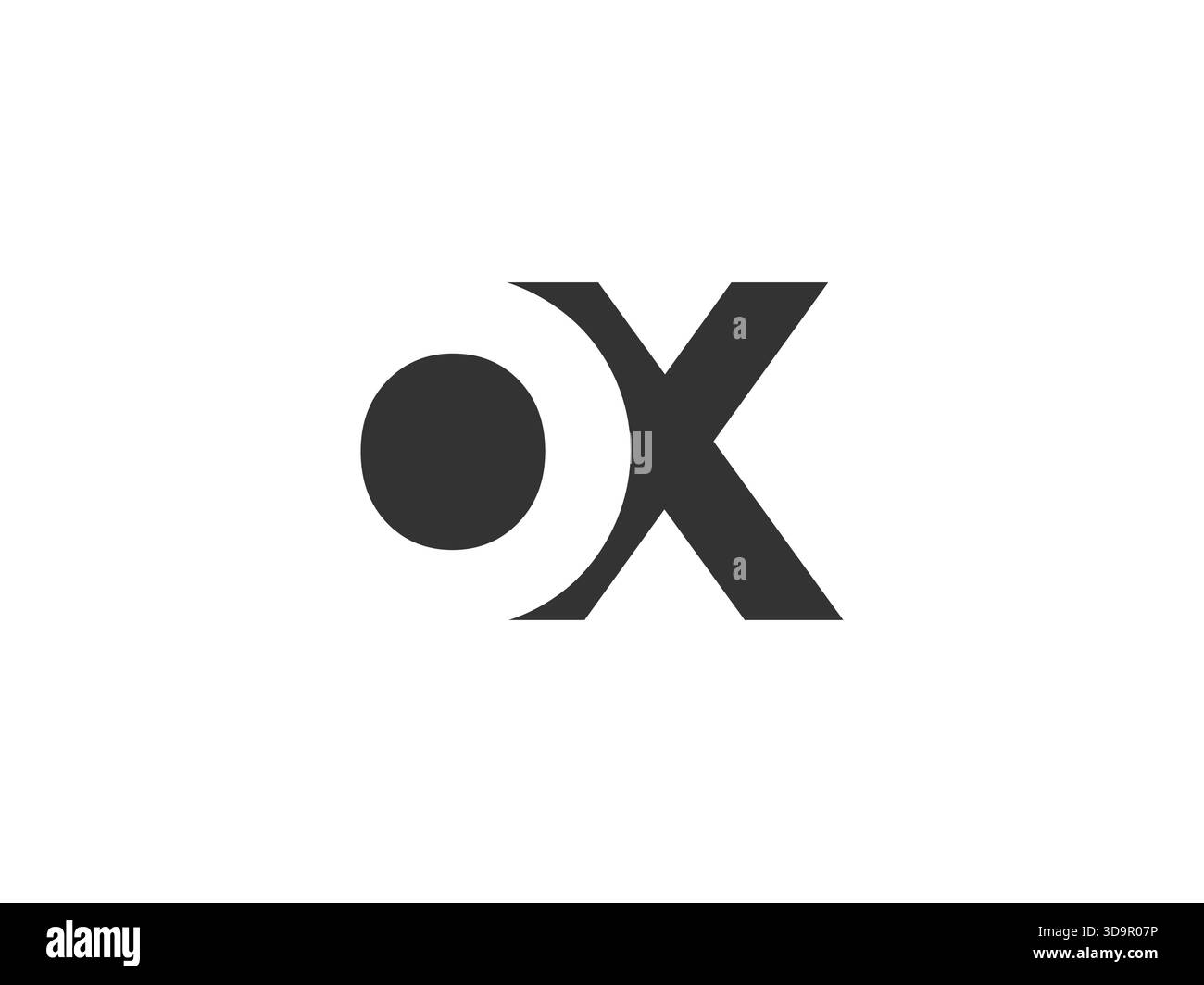 OX kreatives, geometrisches, anfängliches, modernes und minimalistisches Logo. Trendige Schriftarten mit Buchstabe o x. Universelles professionelles elegantes Techno-Vektor-Design. Stock Vektor
