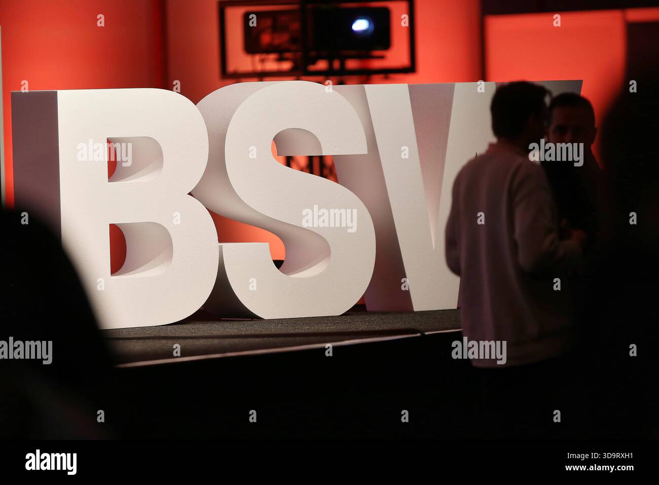 Magdeburg, Sachsen-Anhalt, Deutschland, 06.12.2025: Messe: 3. BSW-Bundesparteitag: BSW-Logo *** Magdeburg, Sachsen-Anhalt, Deutschland, 06 12 2025 Ausstellung 3 BSW Bundesparteikonferenz BSW Logo Copyright: XdtsxNachrichtenagenturx dts 97762 Stockfoto