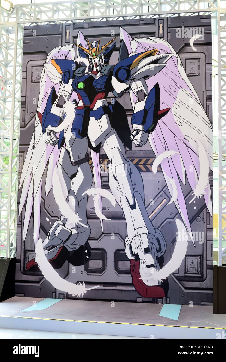 Wanddruck von Gundam Wing Zero EW Stockfoto
