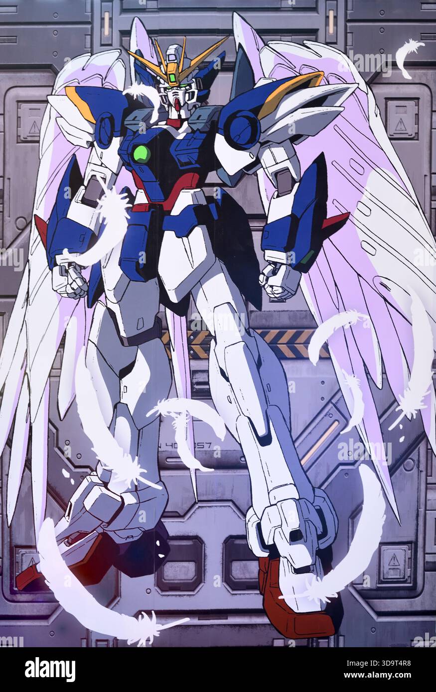 Wanddruck von Gundam Wing Zero EW Stockfoto