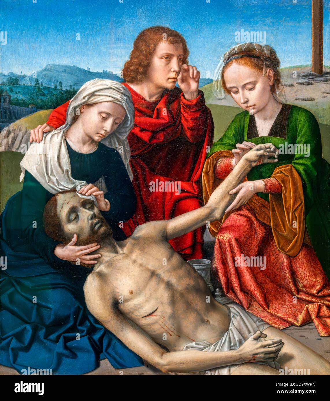 Lamentation von Gerard David (1460-1523), Öl auf Holz, um 1505 Stockfoto