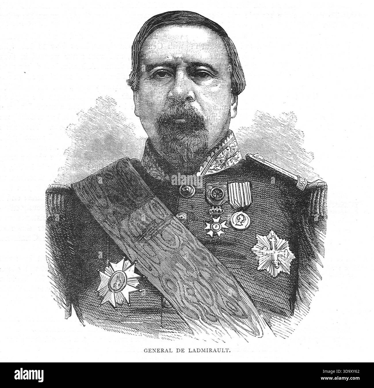 General Paul de Ladmirault, Militärgouverneur von Paris nach der Unterdrückung der Kommune Stockfoto