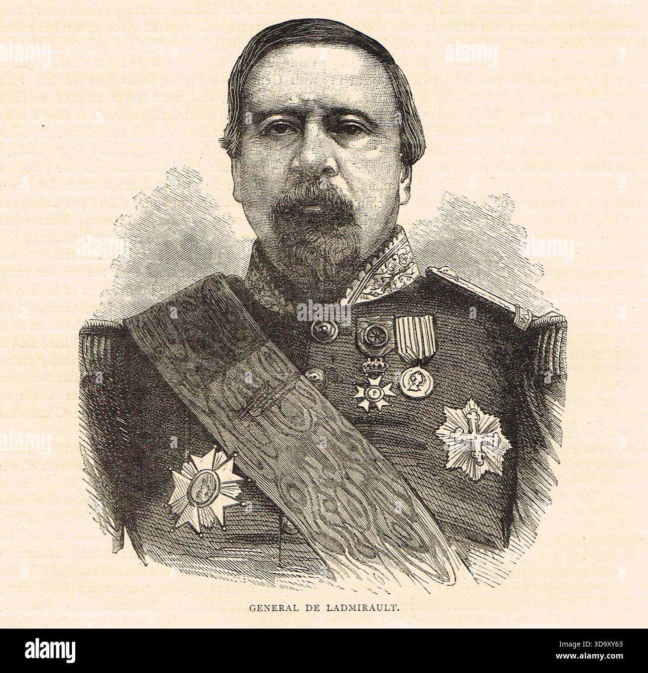 General Paul de Ladmirault, Militärgouverneur von Paris nach der Unterdrückung der Kommune Stockfoto