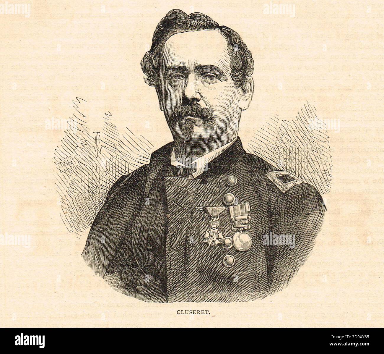 Gustave Paul Cluseret, französischer Soldat und Politiker, der während des Amerikanischen Bürgerkrieges als General in der Union Army und während der Pariser Kommune als Delegierter für den Krieg diente. Stockfoto