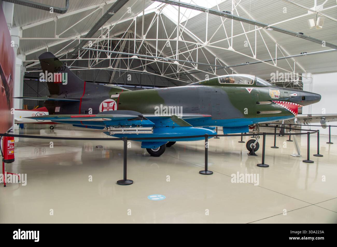 Fiat G-91R Kampfflugzeug der portugiesischen Luftwaffe im Sintra Air Museum. Stockfoto