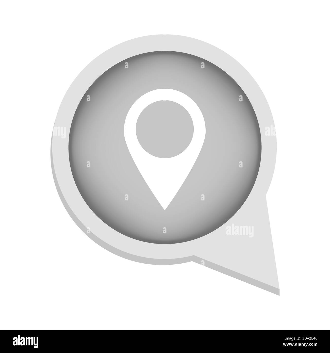 Symbol „Pin-Zeiger“. Standortkarte Vektor. GPS-Navigationssymbol. Blasenform. EPS 10. Stock Vektor