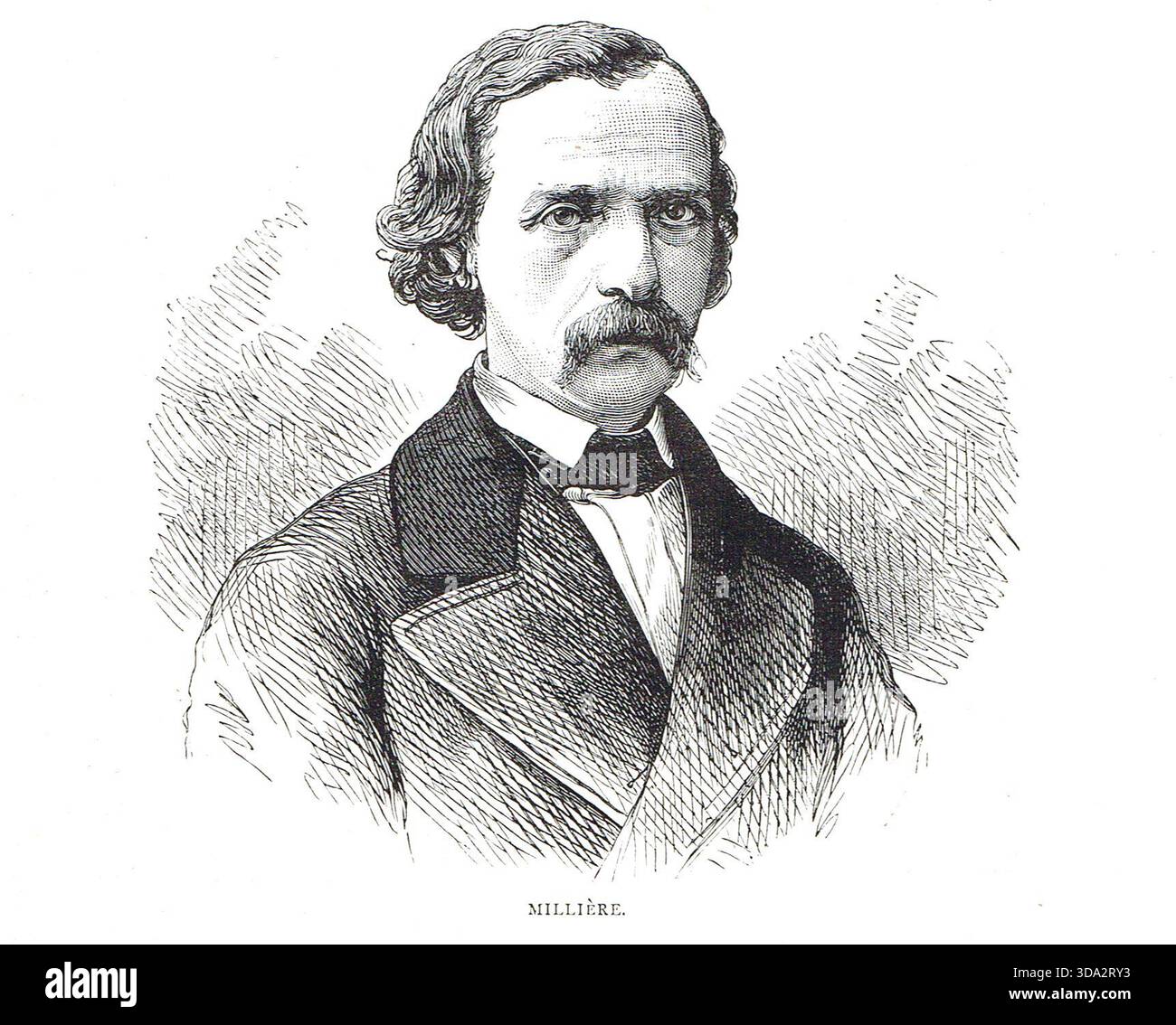 Jean-Baptiste Millière, französischer Parlamentsabgeordneter der Nationalversammlung, Herausgeber und Verwalter von La Marseillaise, wurde von Versailles Armeekapitän Garcin hingerichtet, obwohl er parlamentarische Immunität hatte und keine Rolle in der Pariser Gemeinde spielte. Stockfoto