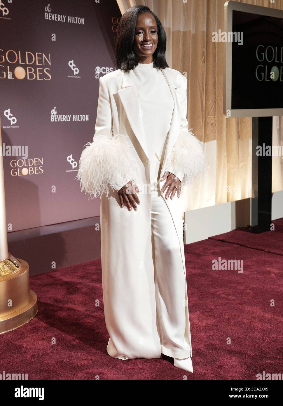 Skye P. Marshall bei der 83. Jährlichen Golden Globes Nominierung im Beverly Hilton in Beverly Hills, CA am Montag, 8. Dezember 2025. (Foto: Sthanlee B. Mirador/SIPA USA) Stockfoto