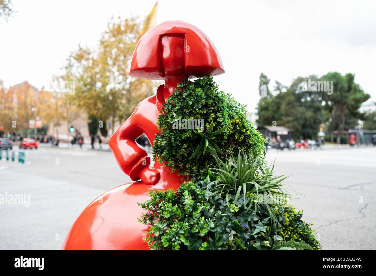 Madrid, Spanien. Dezember 2025. Eine Skulptur in Form der Figuren des Malers Velázquez Las Menina ist während der Ausstellung der Galerie Meninas Madrid zu sehen. Quelle: SOPA Images Limited/Alamy Live News Stockfoto
