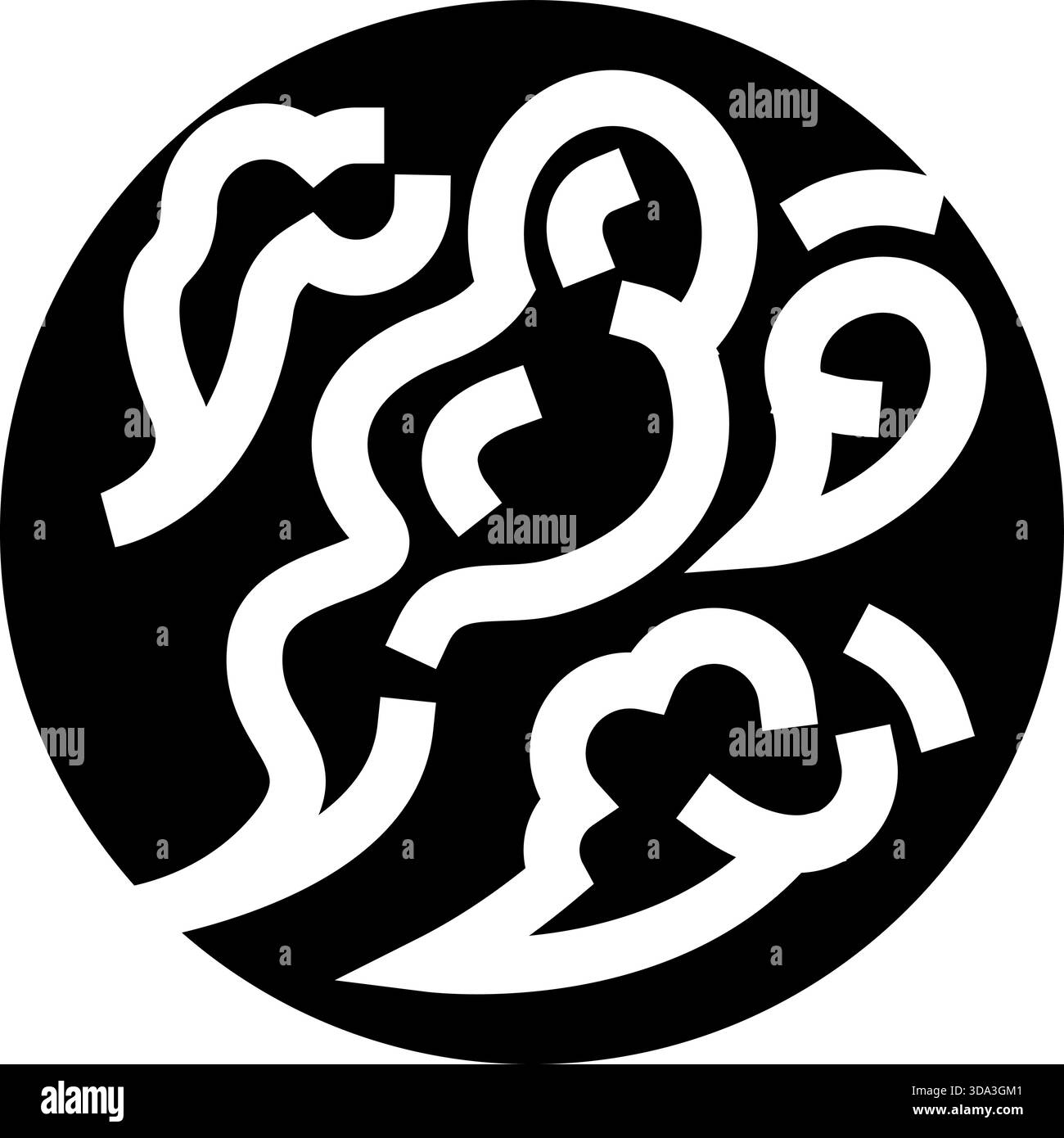 Nowruz grüßt die persische Neujahrskalligraphie im abstrakten Kreis Stock Vektor