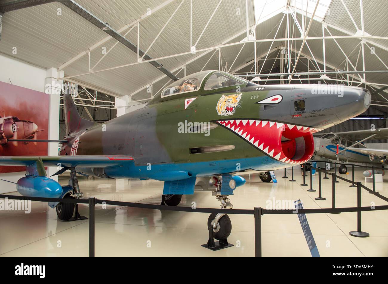 Fiat G-91R Kampfflugzeug der portugiesischen Luftwaffe im Sintra Air Museum. Stockfoto