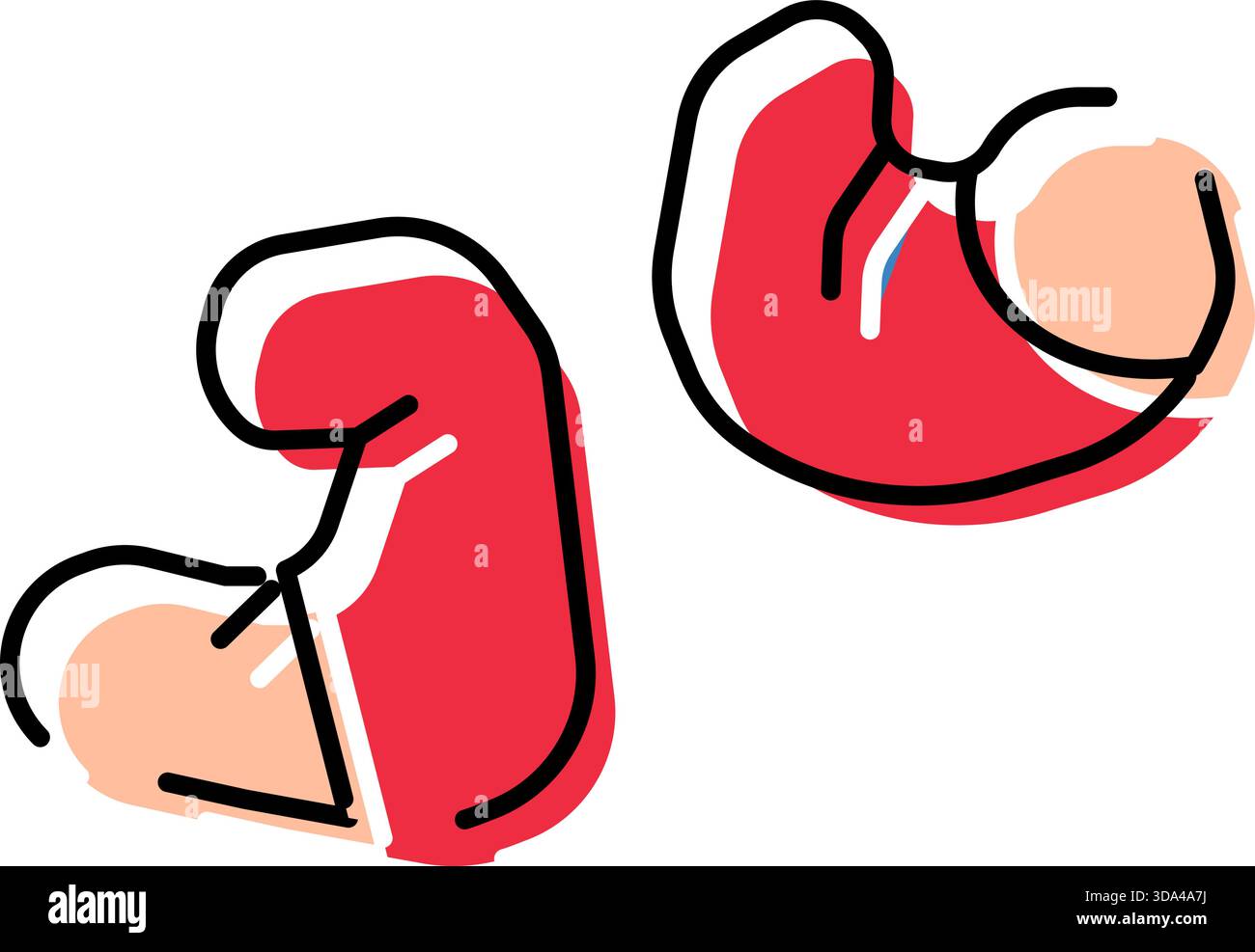 Menschen, die sich in fetaler Position zusammengerollt haben, abstrakte Illustration Stock Vektor