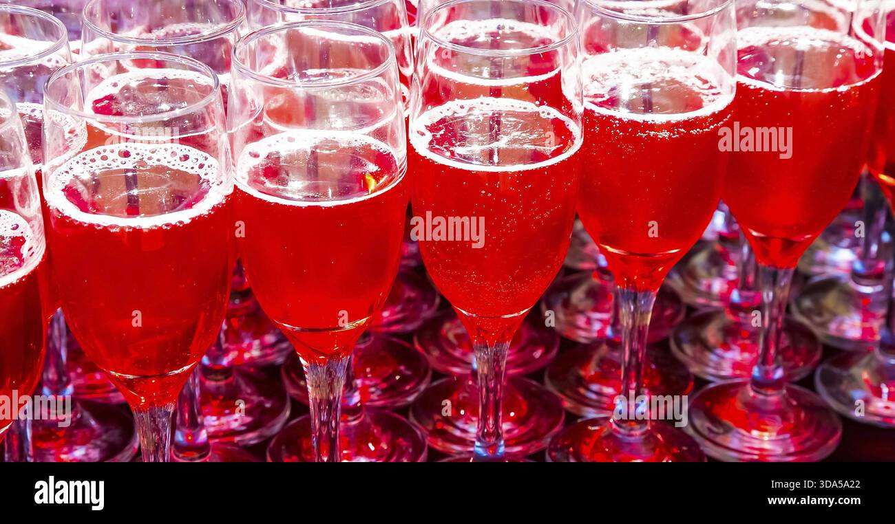 Wein Cocktail am Gala Dinner Bankett Veranstaltung willkommen Stockfoto