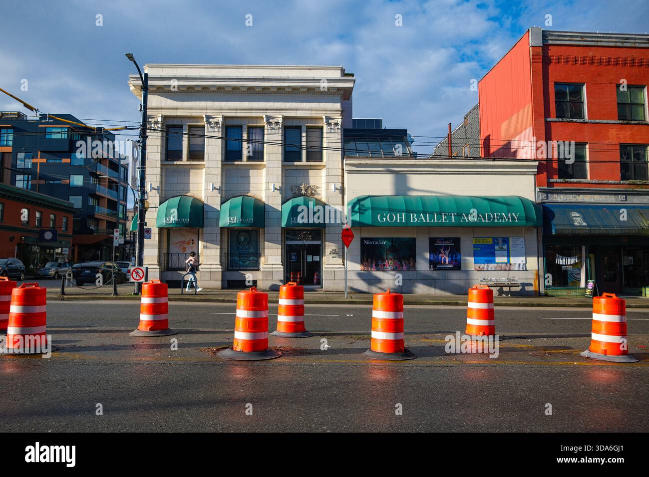 Die Goh Ballet Academy entlang der Main Street in Mount Pleasant, Vancouver, BC. Stockfoto