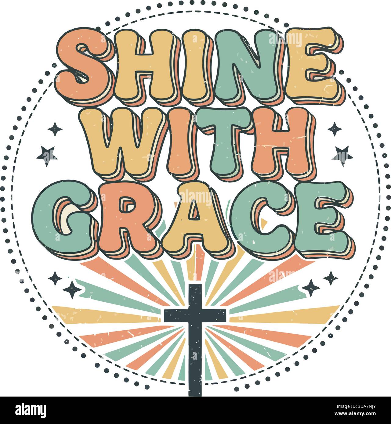 Shine with Grace T-Shirt Stock Vektor