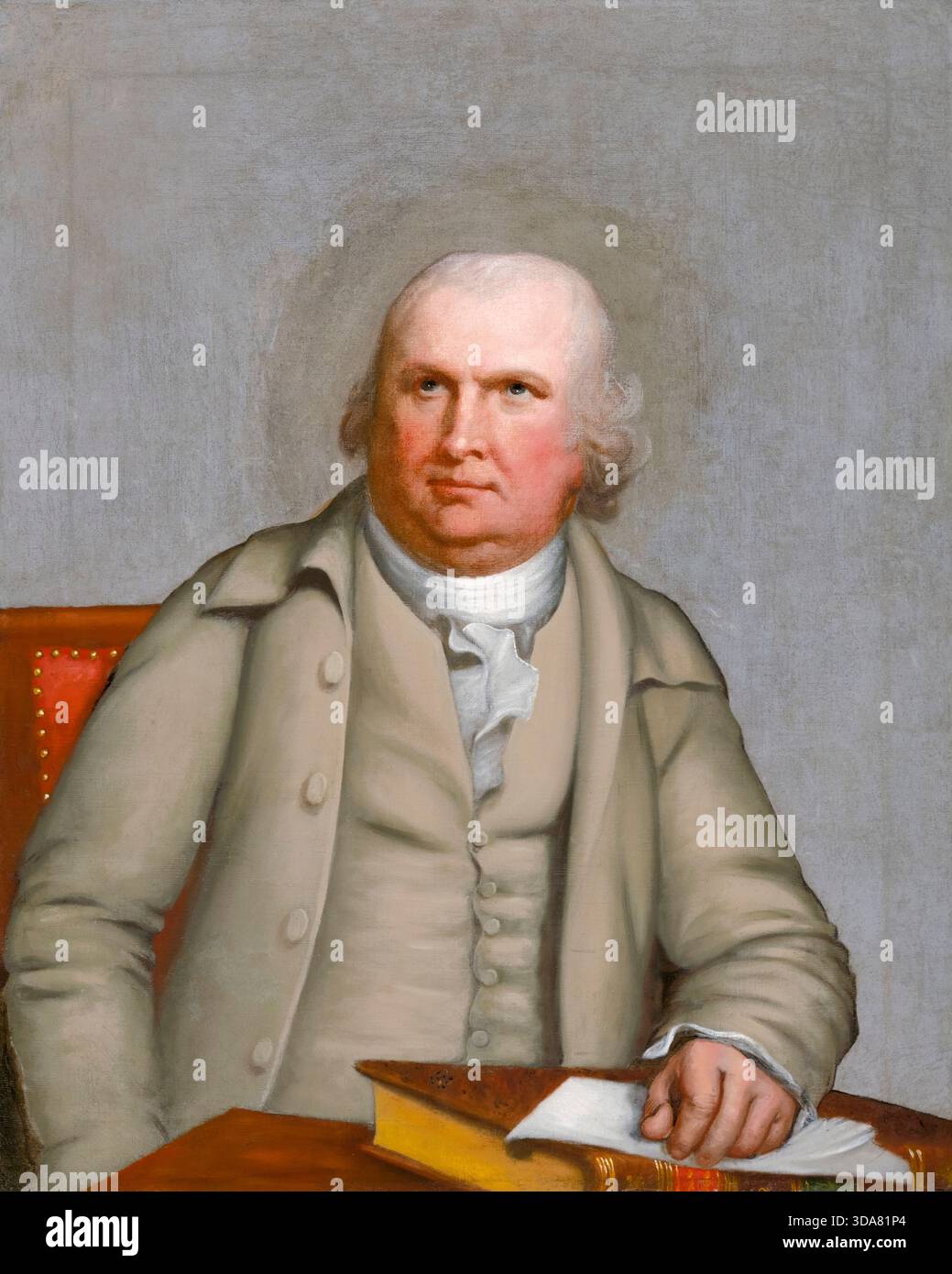 Robert Morris (1734–1806), britisch-amerikanischer Kaufmann, Investor und Politiker, Porträtgemälde in Öl auf Leinwand von Robert Edge Pine, um 1785 Stockfoto