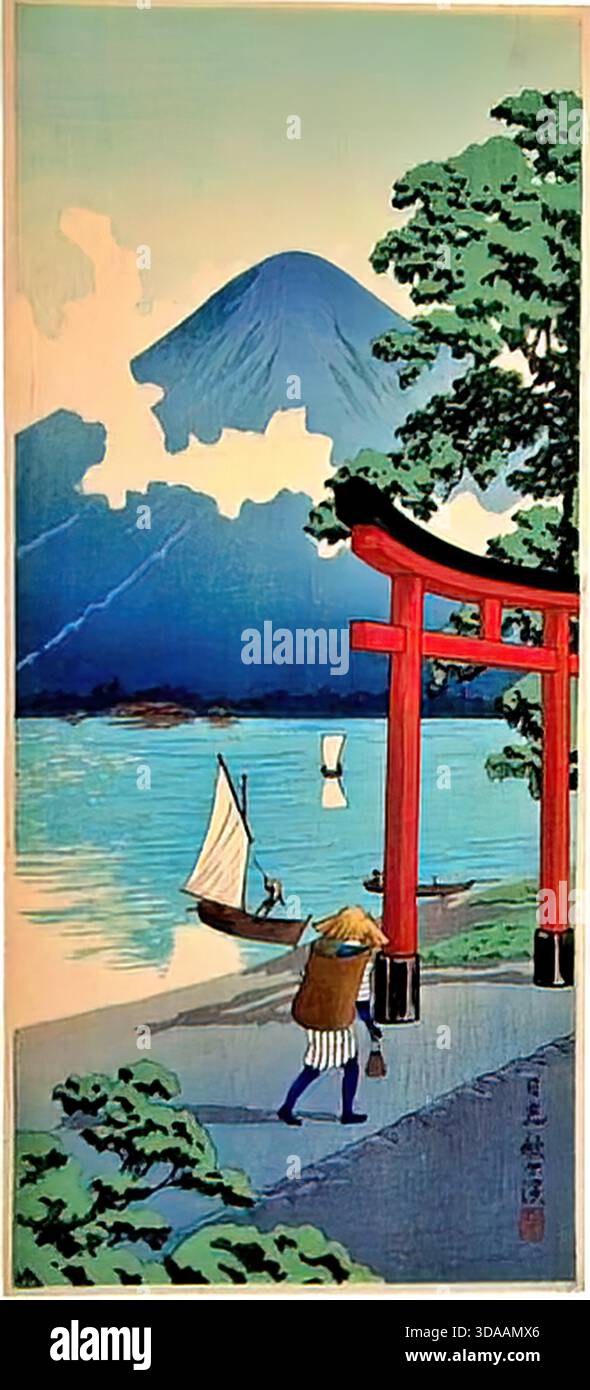 Shtei Takahashi, Utagahama at Nikk, 19241927, Seeblick Stock Vektor