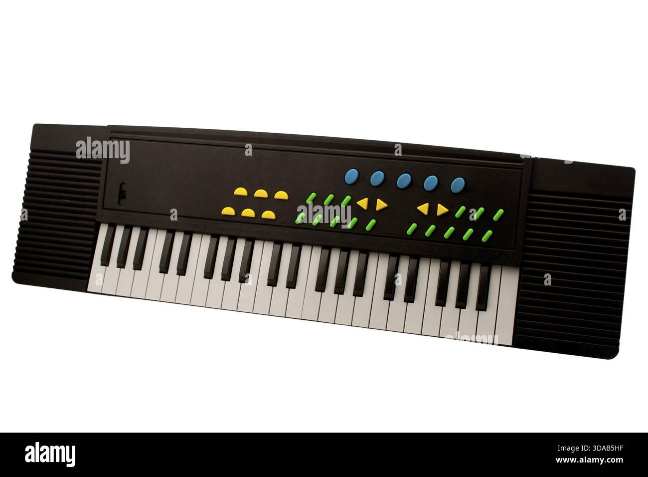 Synthesizer isoliert auf weißem Hintergrund elektronische Tastatur isoliert auf weißem Hintergrund Stockfoto