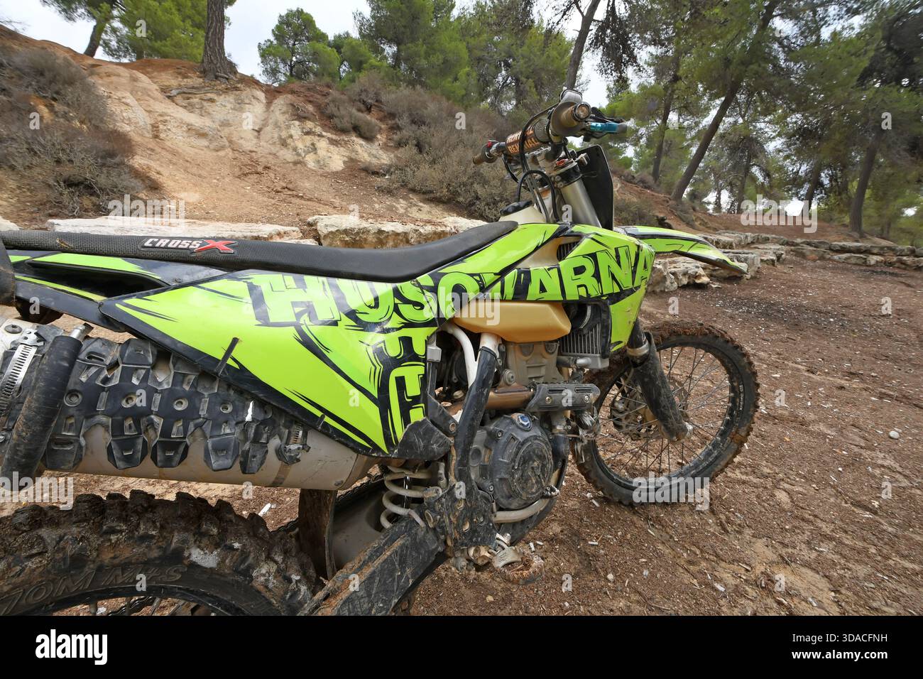 Motorrad Husqvarna Im Freien Stockfoto