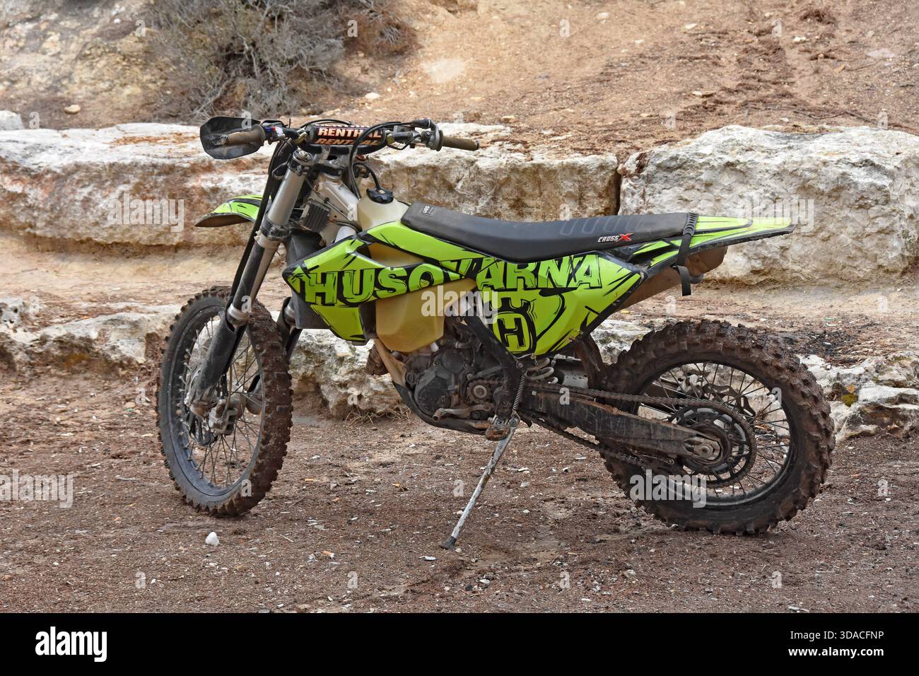 Motorrad Husqvarna Im Freien Stockfoto