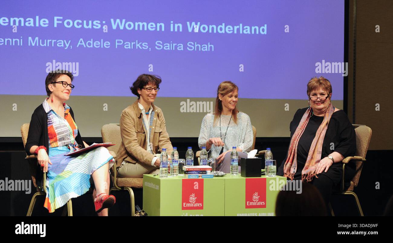Emirates Airlines Literary Festival Dubai 5. März 2015 das Thema des Donnerstags ist weiblicher Fokus beim Emirates Airline Festival of Literature in Dubai. S Stockfoto