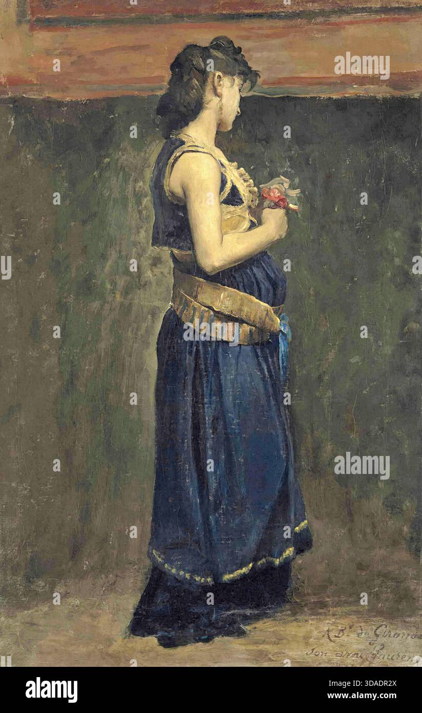 Jea Laurensn-Paul - Etude De Femme Mérovingienne En Pied Stockfoto