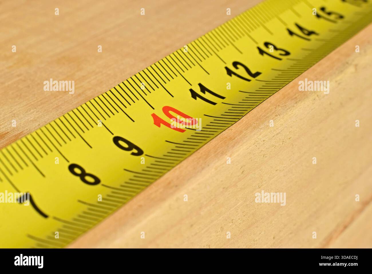 Maßband in Zentimetern Stockfoto