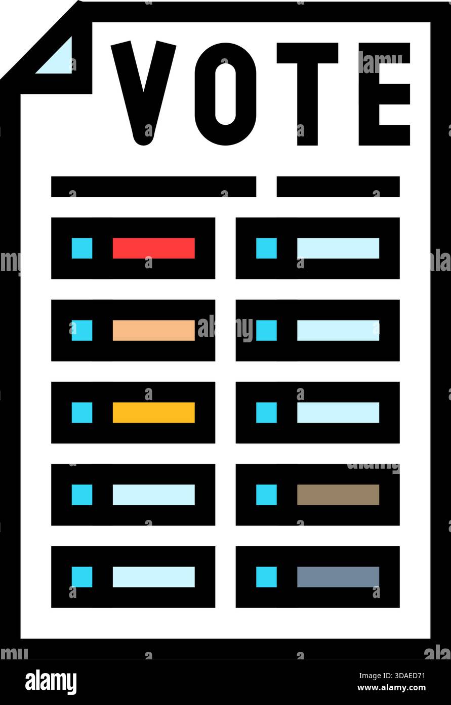Vektor-Illustration des Vektor-Symbols für Stimmzettel Stock Vektor