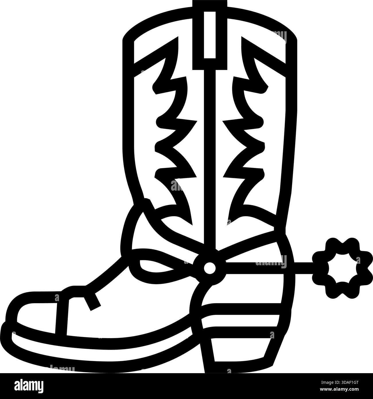 Vektorgrafik für Linien-Stiefel Stock Vektor
