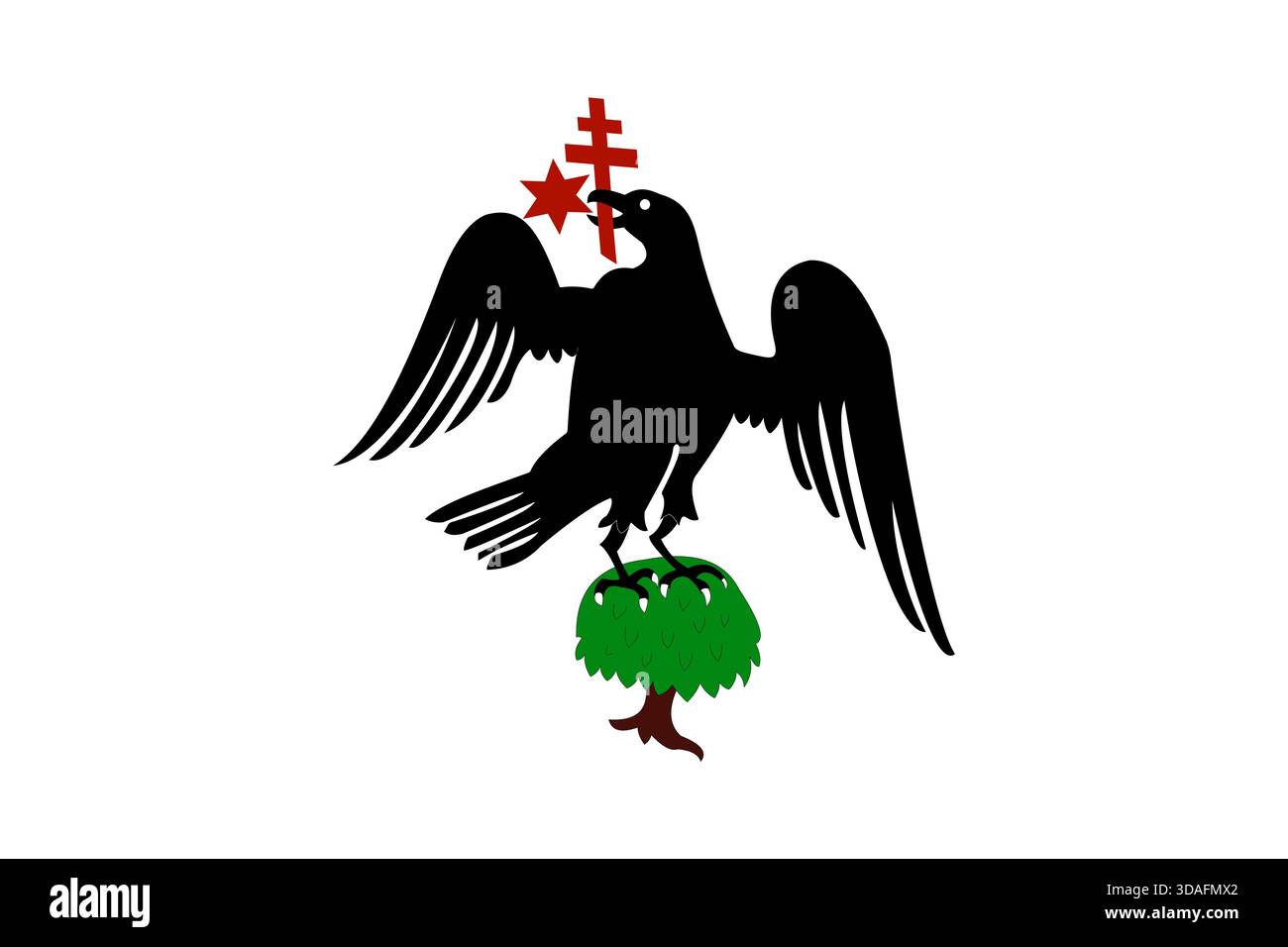 Flagge der Walachei – historisches Banner des walachischen Fürstentums, Südeuropa Stock Vektor