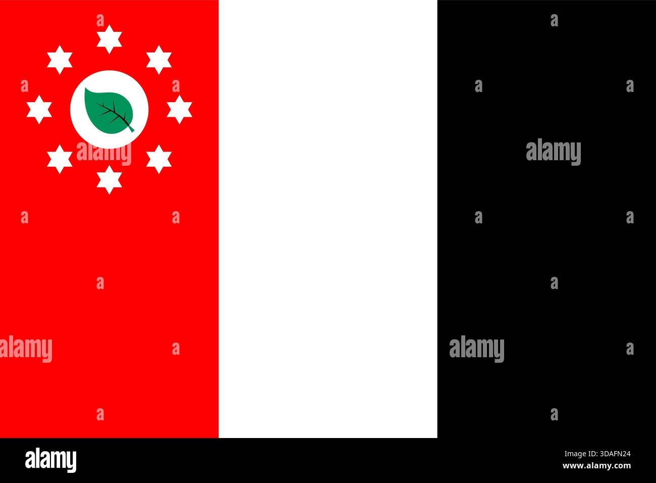 Flagge von Murray Island (Mer) – indigenes Kulturbanner der Meriam, Torres Strait, Australien Stock Vektor