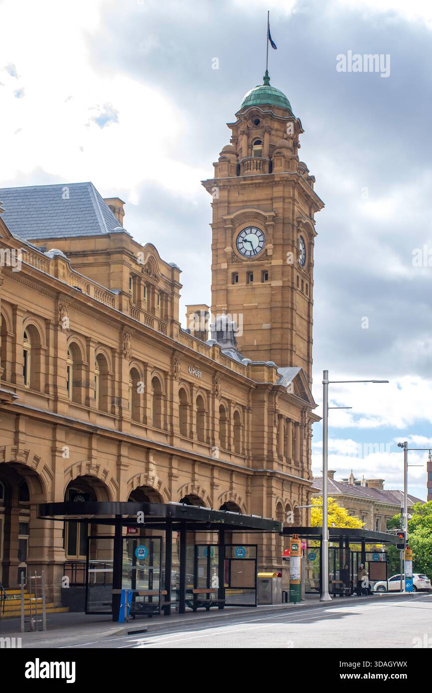 General Post Office (Hobart GPO) Uhrenturm, Elizabeth Street, Central Business District, Stadt Hobart, Tasmanien, Australien Stockfoto