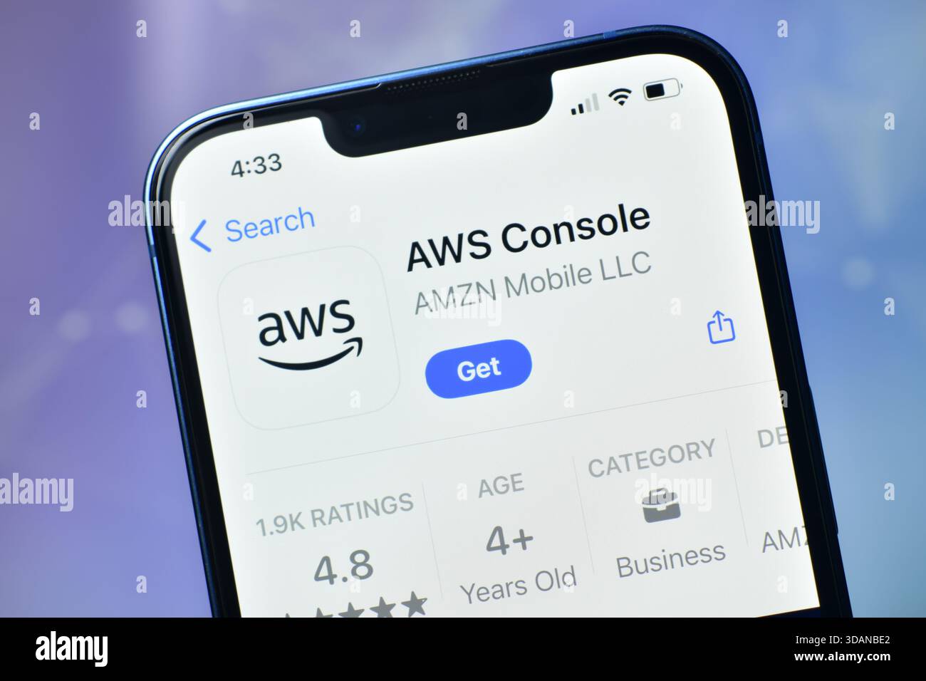 Neu Delhi, Indien 11. Jägerjahre 2026: AWS Console App Store Seite, amazon Web Service Stockfoto