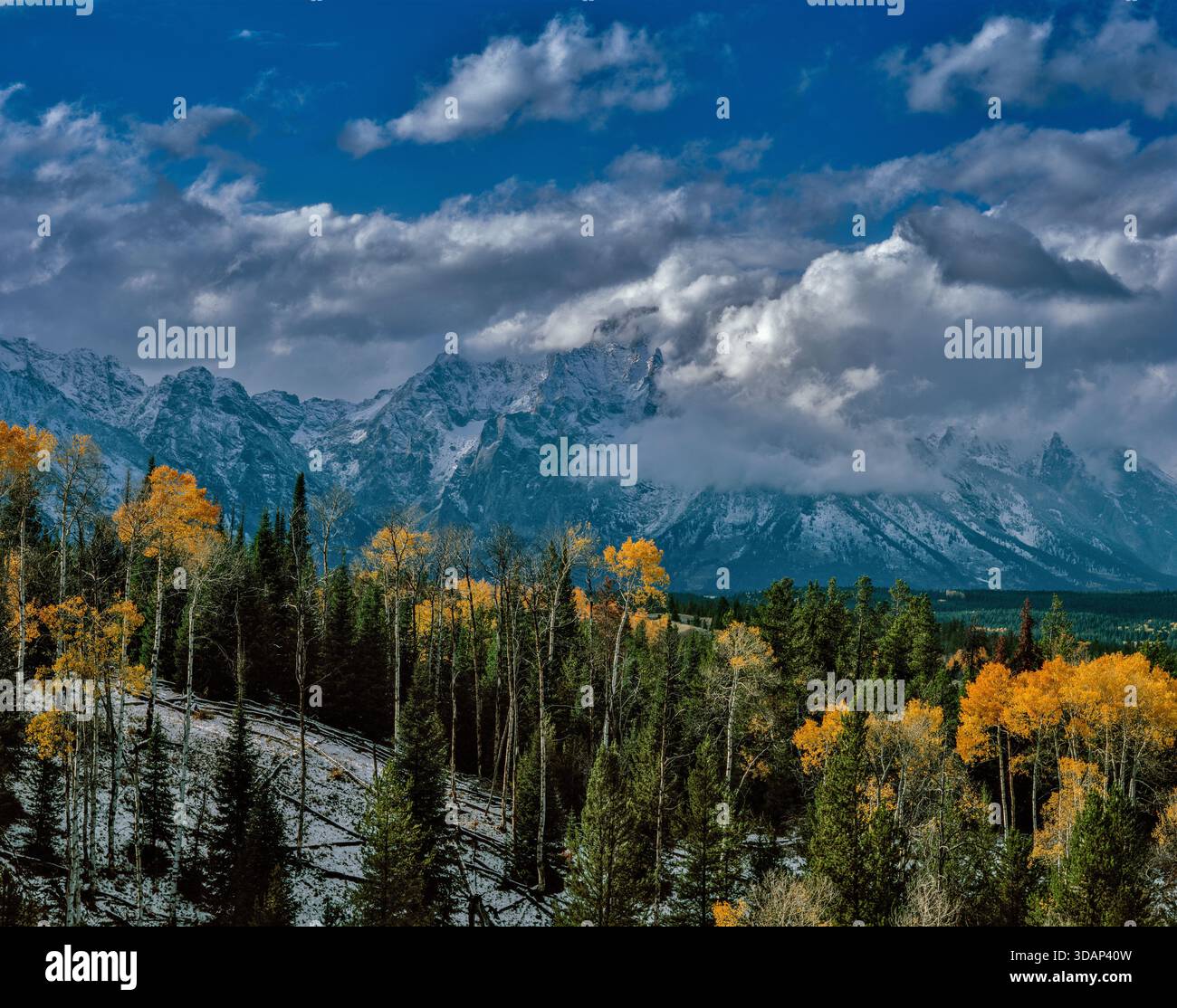 Appoaching Storm, Teton Range, Grand Teton National Park, Wyoming Stockfoto