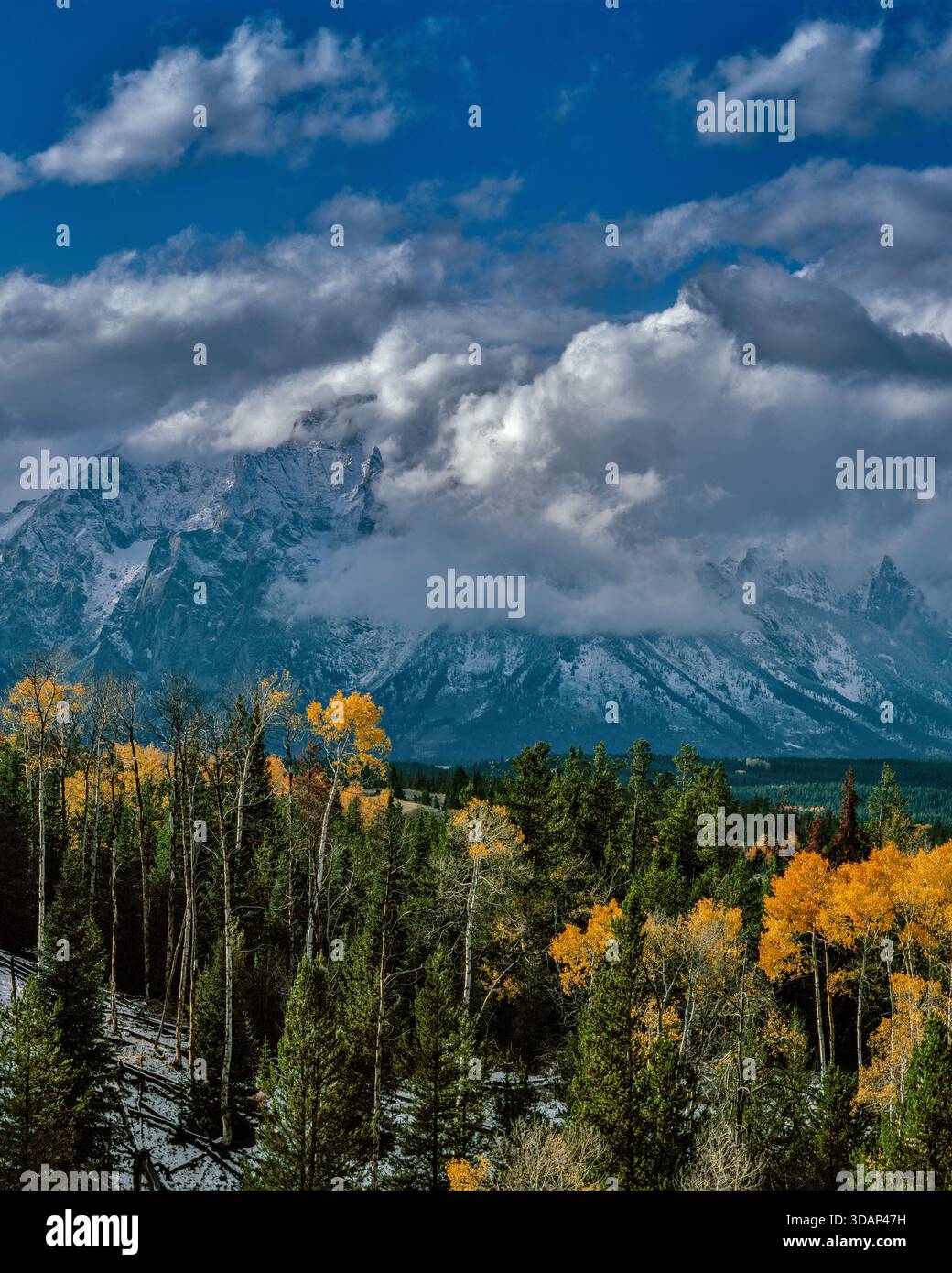 Appoaching Storm, Teton Range, Grand Teton National Park, Wyoming Stockfoto