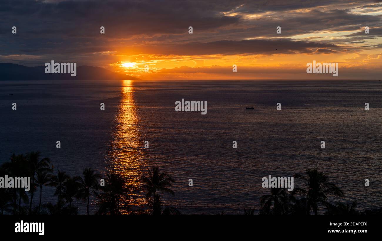 Puerto Vallarta, Mexiko Sonnenuntergang Stockfoto