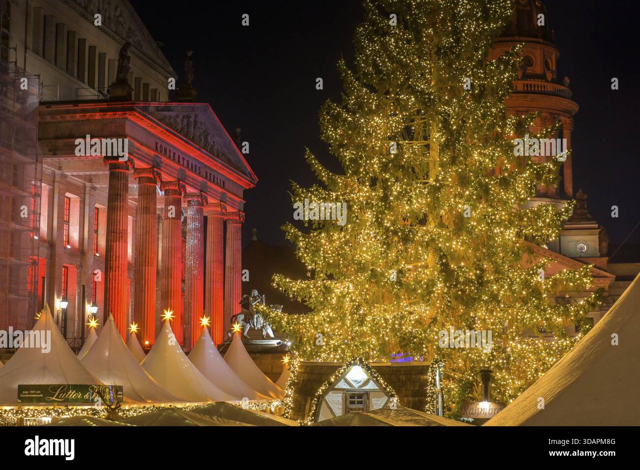 Weihnachtsmarkt am Gendarmenmarkt, Mitte, Berlin, Deutschland Stockfoto