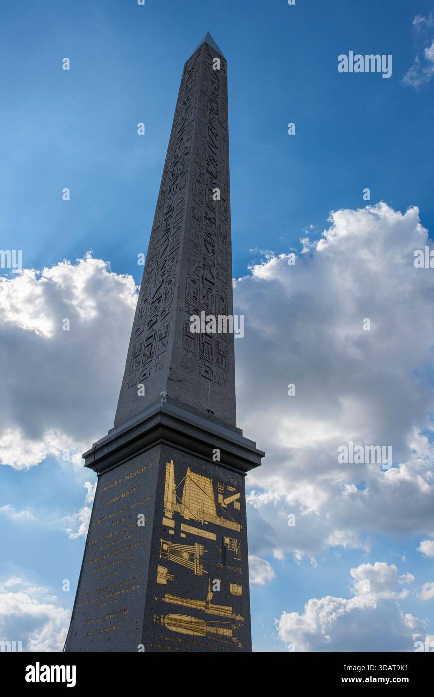 Obelisk von Luxor, Place de la Concorde, Paris Stockfoto
