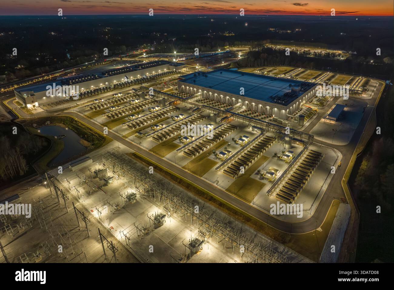 Rechenzentrum für großes Technologieunternehmen Stockfoto