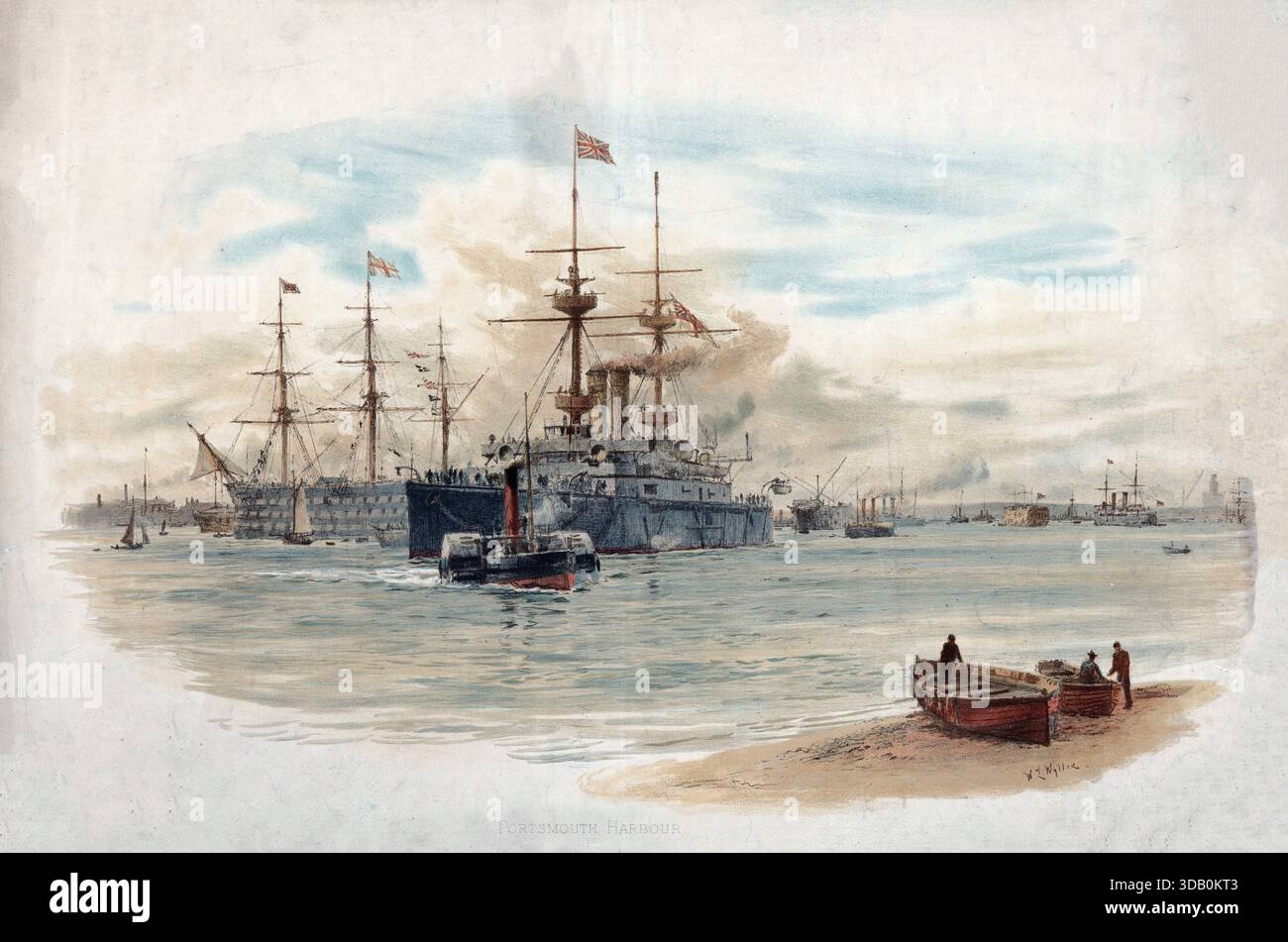 Portsmouth Harbour, Meeresbucht an der Mündung des Piscataqua River, der hier die Grenze der Bundesstaaten New Hampshire Rockingham County und Maine Y Stockfoto