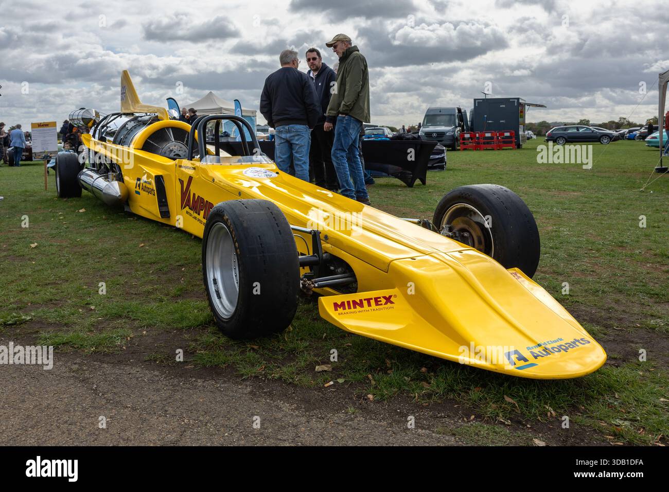 Vampire Dragster, ausgestellt auf der Bicester Motion Assembly am 30. November 2025. Stockfoto