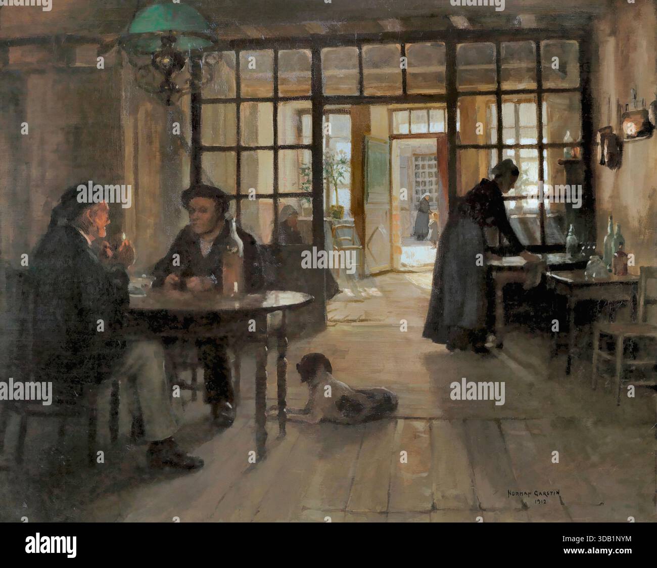 Norman Garstin - das Innere eines ländlichen Gasthauses Stockfoto