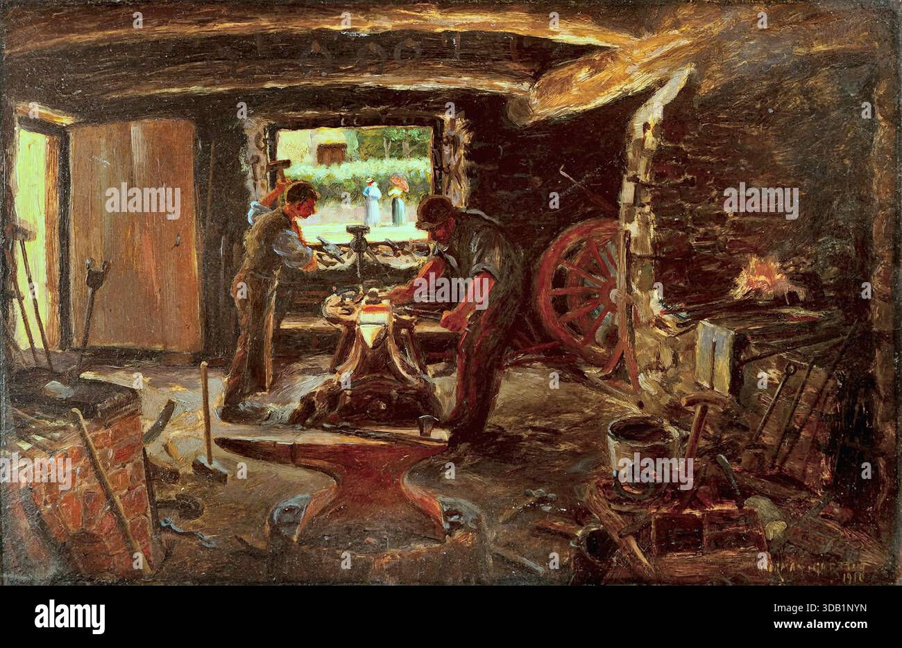 Norman Garstin - die Werkstatt Stockfoto