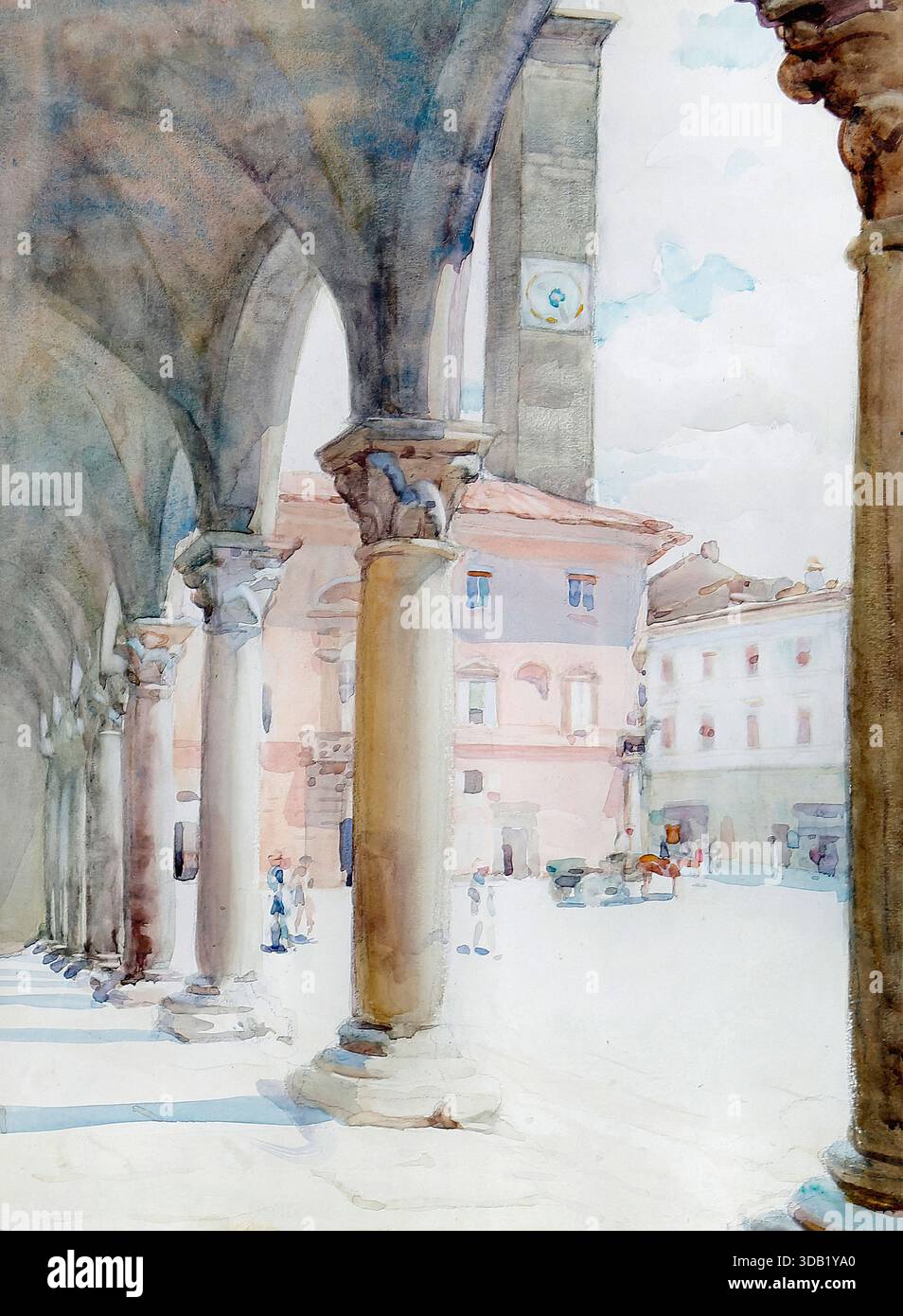 Norman Garstin - Continental Town Square Stockfoto