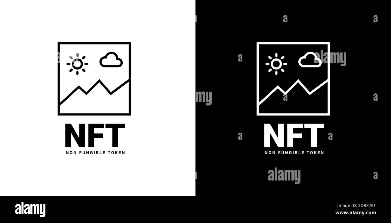 NFT-Logo-Symbol. Vektor-nft-Bildzeichen Stock Vektor