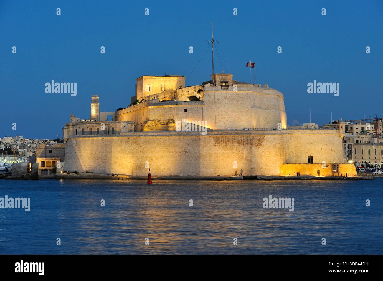 Fort St. Angelo auf Birgu, Valletta, Malta, Südeuropa Stockfoto